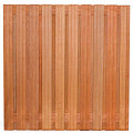 Tuinscherm hardhout 21 planks Dronten 180x180 cm