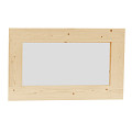 Vuren vast raam met melkglas, 72x45 cm, onbehandeld