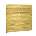 Grenen geschaafd plankenscherm 18-planks 15 mm, 179x179 cm, recht, groen geïmpregneerd