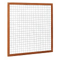 Hardhouten betonijzertrellis met maas 7.5x7.5 cm, in raamwerk 4.5x7.0 cm, 180x180 cm