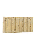 Jumboscherm geschaafd vuren 17-planks 15 mm, 180x90 cm, recht verticaal, groen geïmpregneerd