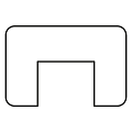 Hardhouten geschaafde damwandregel met sponning, 4.5x6.8x200 cm