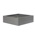 Bloembak taupe 60x60x28 cm