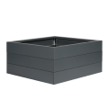 Bloembak antraciet 60x60x28 cm