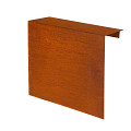 Overzetstuk muurelement recht 150x45x15.8 cm corten
