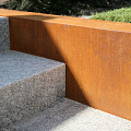 Overzetstuk muurelement recht 150x45x15.8 cm corten