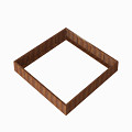 Bloembak Module+ 240x240x28 cm Corten