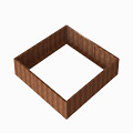 Bloembak Module+ 210x210x42 cm Corten