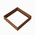 Bloembak Module+ 300x300x42cm Corten