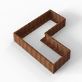 Bloembak Module+ L-vorm 90x210x210x28 cm Corten
