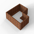 Bloembak Module+ L-vorm 90x150x150x42 cm Corten