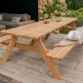 Picknicktafel wout, douglas, bladmaat 74x240 cm, onbehandeld.