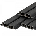 PuraTech 55 composiet dubbel profiel 3,3 x 17,0 x 390 cm, ebony black, fijne houtnerf