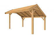 Douglasvision kapschuur Comfort 400x250 cm, onbehandeld