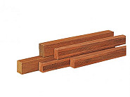Azobe Hardhouten regel, 4-zijdig glad geschaafd 4.5x7.0x300 cm