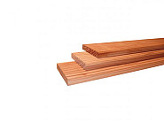 Douglas geschaafd dekdeel, 1 zijde grof, 1 zijde fijn profiel, 2.4x13.8x300 cm, groen geïmpregneerd
