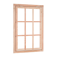 Douglas 9-ruits uitzetraam, 91x136 cm, onbehandeld