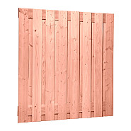 Douglas geschaafd plankenscherm 17-planks 18 mm, 180x180 cm, onbehandeld