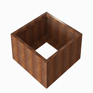 Bloembak Module+ 90x90x42 cm Corten