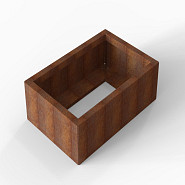 Bloembak Module+ 60x90x28 cm Corten