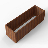 Bloembak Module+ 90x270x56 cm Corten