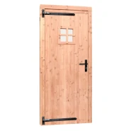 Douglas enkele 1-ruits deur inclusief kozijn, linksdraaiend, 90x201 cm, onbehandeld