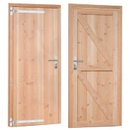 Douglas enkele dichte deur inclusief kozijn, linksdraaiend, 90x201 cm, onbehandeld