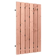 Douglas geschaafde plankendeur op zwart verstelbaar stalen frame, 16 mm, 100x190 cm, onbehandeld