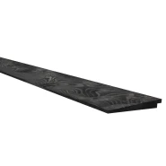 Vuren Zweeds rabat 1 zijde geschaafd. 1 zijde fijnbezaagd. 1.1-2.7x19.5x500 cm zwart gespoten
