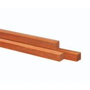 Azobe hardhouten paal fijnbezaagd. gepunt 10x10x250 cm