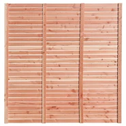 Douglas enkelzijdig geschaafd latten scherm, recht horizontaal, 180x180 cm.