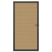 Newtechwood co-extrusie composiet deur in aluminium frame, horizontaal, 100x195 cm, red cedar.