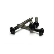 Rvs schroef met gekleurde top voor ntw castellation pro, set a 50 stuks incl. bit, ebony zwart.