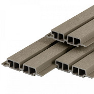 PuraTech 55 composiet dubbel profiel 3,3 x 17,0 x 390 cm, light grey, fijne houtnerf