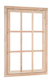 Douglas 9-ruits uitzetraam, 91x136 cm, groen geïmpregneerd
