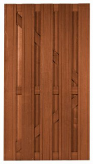Bangkirai plankenscherm Deluxe 180x90 cm