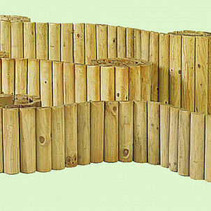 Rolborder ø5x30x250 cm, groen geïmpregneerd