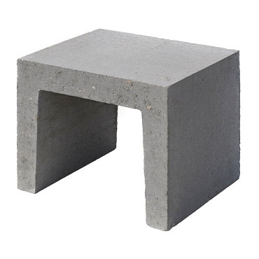 U-element 40x40x50 cm grijs