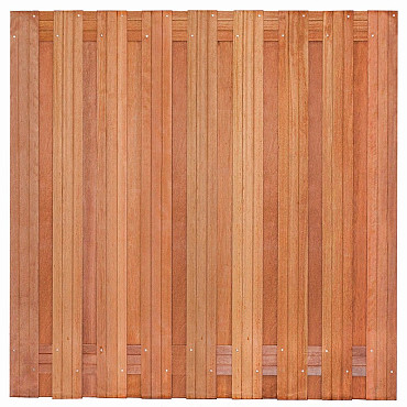 Tuinscherm hardhout 19 planks Harlingen 180x180 cm
