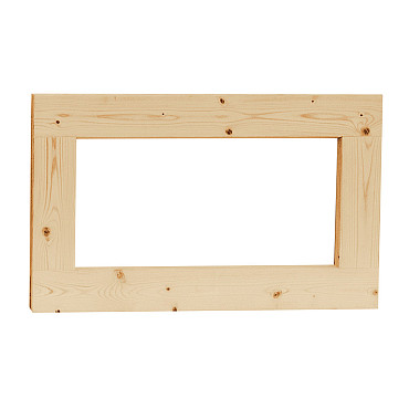 Vuren vast raam met helder glas, 72x45 cm, onbehandeld
