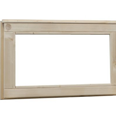 Douglas vast raam met melkglas, 72x40 cm, groen geïmpregneerd