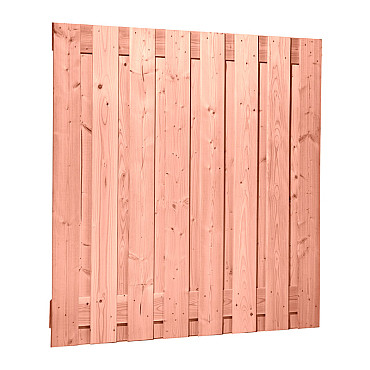 Douglas geschaafd plankenscherm 17-planks 18 mm, 180x180 cm, onbehandeld