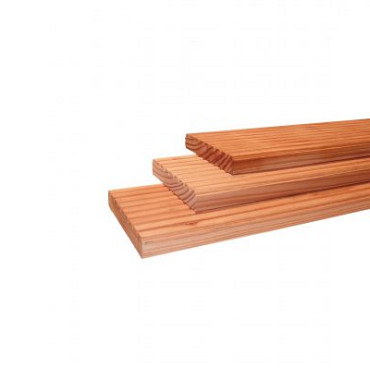 Douglas geschaafd dekdeel, 1 zijde grof, 1 zijde fijn profiel, 2.4x13.8x300 cm, groen geïmpregneerd