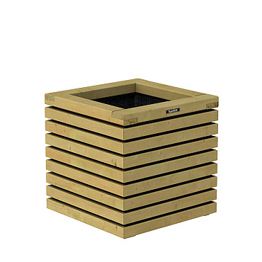 Bloembak Elan 50 Excellent, 50x50x50 cm, groen geïmpregneerd