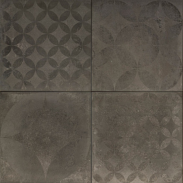 GSB Ceramic Versailles Decor Dark Grey 60x60x3 cm