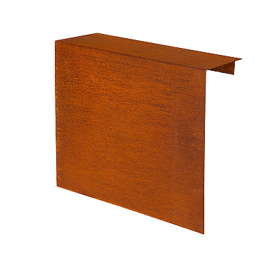 Overzetstuk muurelement recht 150x45x15.8 cm corten