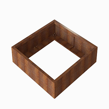 Bloembak Module+ 120x120x28 cm Corten