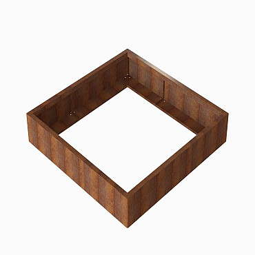 Bloembak Module+ 150x150x28 cm Corten