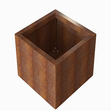 Bloembak Module+ 60x60x42 cm Corten