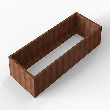 Bloembak Module+ 90x240x42 cm Corten